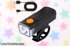 Luz delantera para bici Bright Bikes Lights a precio de locos: potente y resistente al agua, ¡no te la juegues en tus rutas nocturnas! ¡Aprovecha este chollazo ahora mismo y pedalea con seguridad!