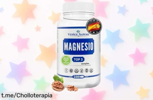 Magnesio Complex 400mg, el aliado perfecto para calambres y estrés: ¡Pack de 240 cápsulas veganas a un precio loco que no puedes dejar pasar! Combate el cansancio y mejora tus noches.