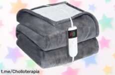 Manta eléctrica Cushious grande: dile adiós al frío con este chollo calentito, 10 niveles de calor y temporizador; no te quedes fuera de esta oferta que hará tus inviernos más acogedores.