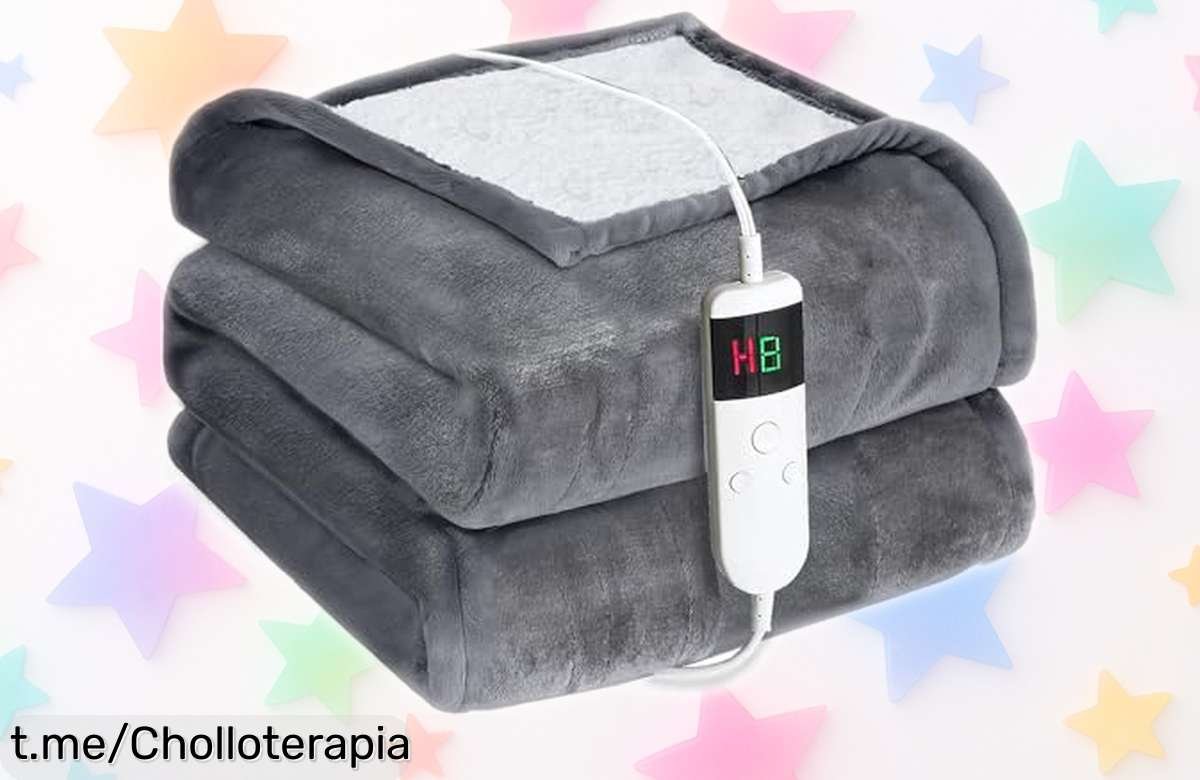 Manta eléctrica Cushious grande: dile adiós al frío con este chollo calentito, 10 niveles de calor y temporizador; no te quedes fuera de esta oferta que hará tus inviernos más acogedores.