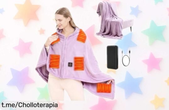Manta eléctrica USB SNZ: calor instantáneo y 3 temperaturas, perfecta para cualquier lugar. ¡No dejes pasar este ofertón increíble que te abraza en momentos fríos!