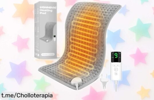 Manta eléctrica lumbar UOHHBOE con 9 niveles de calor: olvídate del frío y disfruta del confort que mereces, ¡aprovéchala ahora o te la quitan de las manos!