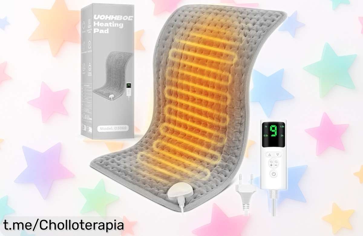 Manta eléctrica lumbar UOHHBOE con 9 niveles de calor: olvídate del frío y disfruta del confort que mereces, ¡aprovéchala ahora o te la quitan de las manos!