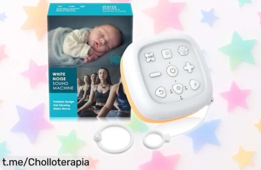 Máquina de ruido blanco eSynic para bebés, recargable y con luz nocturna; un ofertón que garantiza sueños tranquilos para tus pequeños. ¡Aprovecha este chollazo antes que se agote!