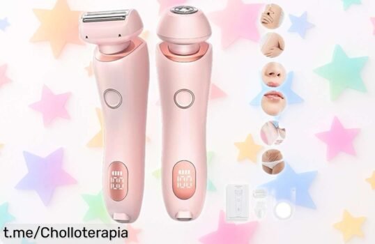 Maquinilla eléctrica 2 en 1 SilkGlide Pro para mujer: depilación rápida y sin dolor, ahora con un precio de ganga que te va a hacer sonreír. ¡Aprovecha antes de que se acabe!