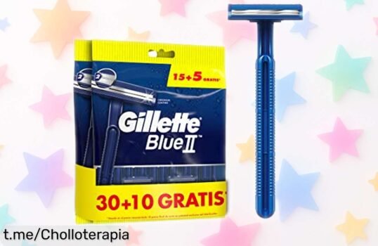 Máquinillas desechables Gillette Blue II, ¡super chollo de 40 unidades y doble hoja que te dejará impecable! Aprovecha este precio muy bajo antes de que se agoten.