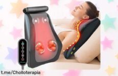 Masajeador cervical y de espalda Snailax con calor, a precio loco que te hará sentir renovado ¡No dejes pasar este descuentazo y date ese capricho ahora mismo!
