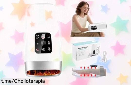 Masajeador de manos inalámbrico con calor y compresión que imita un masaje spa a precio loco, regálate alivio y cuida tus manos mientras disfrutas de momentos únicos.