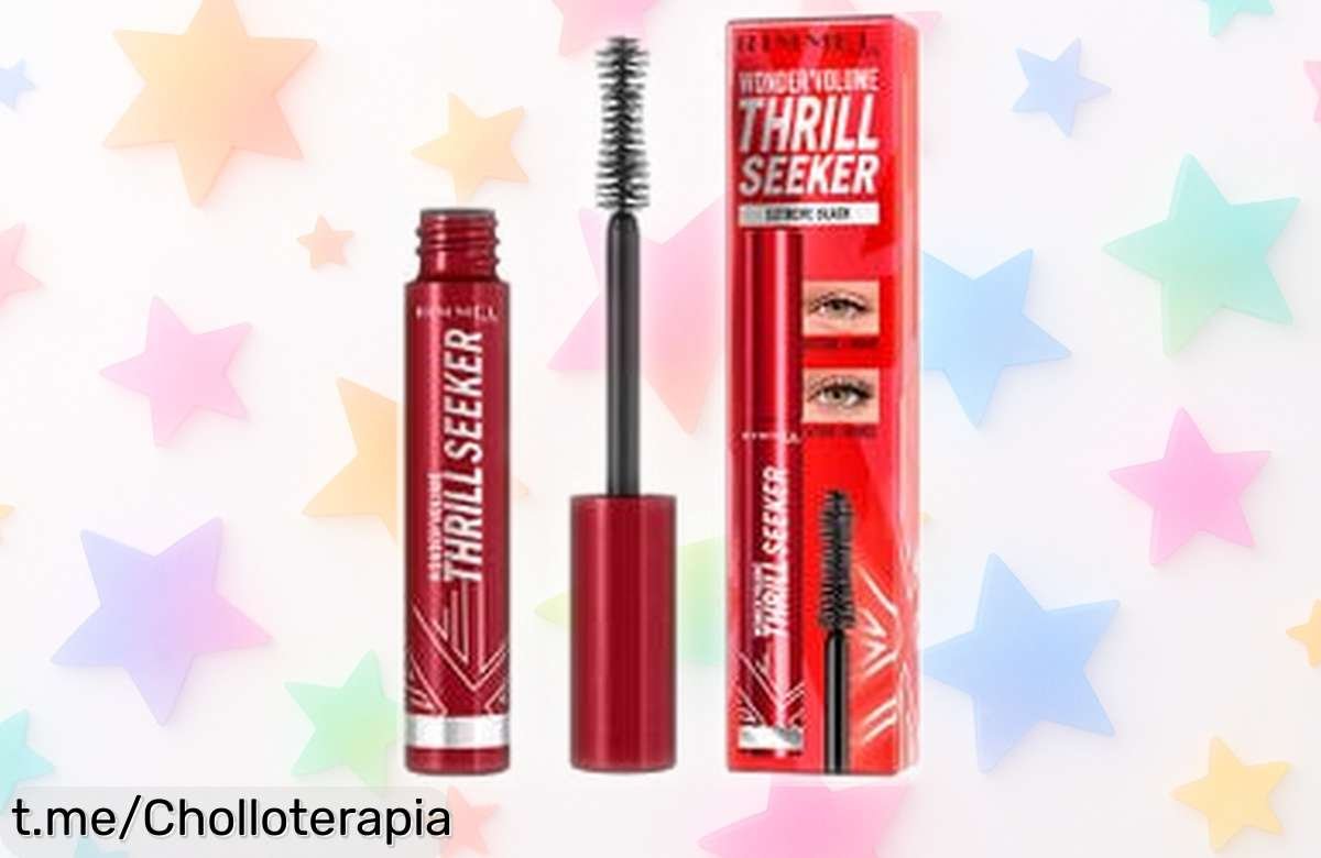 Máscara de pestañas Thrill Seeker de Rimmel London, ¡descuento brutal para lucir una mirada impactante en segundos! No te lo pierdas, es tu momento y esta oferta no espera.