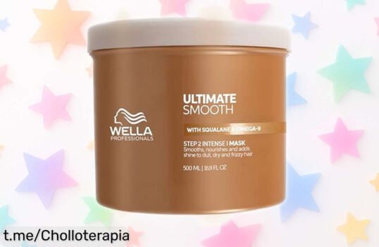 Mascarilla para pelo seco y encrespado Wella Professionals Ultimate Smooth a un precio rebajado que hará sonreír tu melena en solo 30 segundos, ¡no dejes pasar este aroma espectacular!