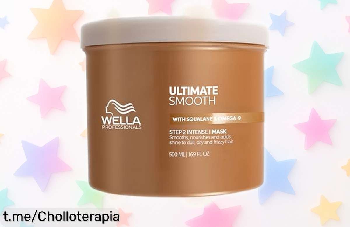 Mascarilla para pelo seco y encrespado Wella Professionals Ultimate Smooth a un precio rebajado que hará sonreír tu melena en solo 30 segundos, ¡no dejes pasar este aroma espectacular!