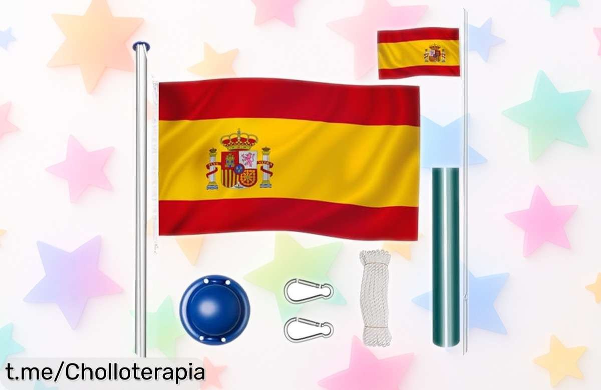 Mástil de aluminio ajustable Tectake para izar tu bandera hasta 6,25 m, ¡ofertón increíble! Aprovecha ahora y muestra tu orgullo donde quieras sin complicaciones.
