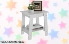 Mesa auxiliar de 2 niveles GarveeMore, la solución perfecta para optimizar tu espacio y con un ofertón que no podrás dejar pasar ¡Hazla tuya y transforma ese rincón en algo especial!