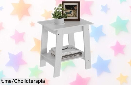 Mesa auxiliar de 2 niveles GarveeMore, la solución perfecta para optimizar tu espacio y con un ofertón que no podrás dejar pasar ¡Hazla tuya y transforma ese rincón en algo especial!