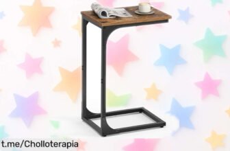 Mesa auxiliar en forma de C Vasagle: diseño industrial ideal para rincones pequeños a un precio loco que solo ocurre hoy. ¡No dejes pasar esta oportunidad única y decora tu hogar ya!
