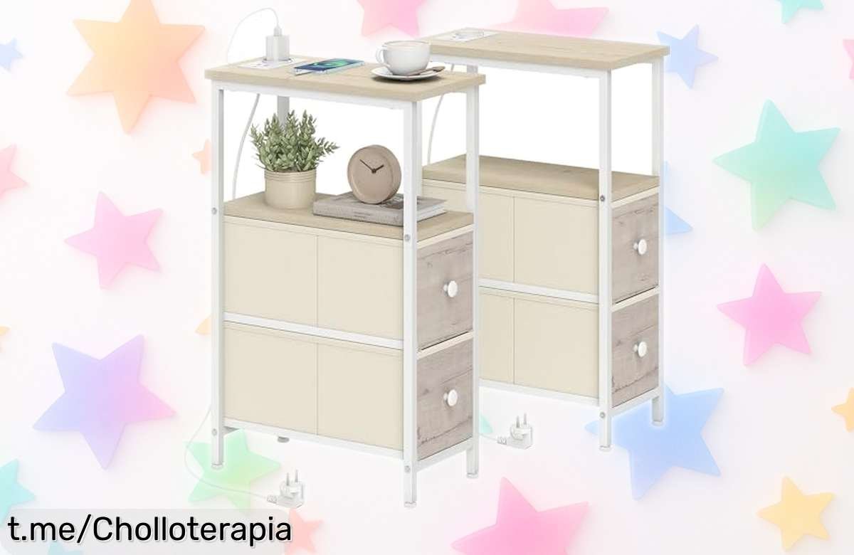 Mesas auxiliares HOMCOM con enchufes AC y USB en un diseño espectacular a un precio increíble, ¡no dejes pasar esta oportunidad única para elevar tu espacio!