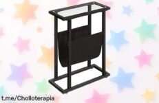 Mesita auxiliar estrecha de diseño minimalista HOOBRO, ¡ofertón que transforma tus espacios! No dejes pasar esta oportunidad única para maximizar cada rincón.