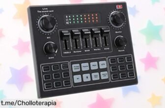 Mezclador de sonido Bluetooth con 16 efectos especiales para móvil: ¡calidad pro y reducción de ruido al precio más loco que jamás has visto! No te lo pierdas, suena increíble.