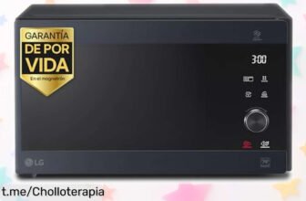 Microondas con grill LG MH6565CPW de 25 litros a precio loco: cocina y descongela rápido, ¡graba menos grasa al freír! No dejes pasar este ofertón único que hará tu vida más fácil.