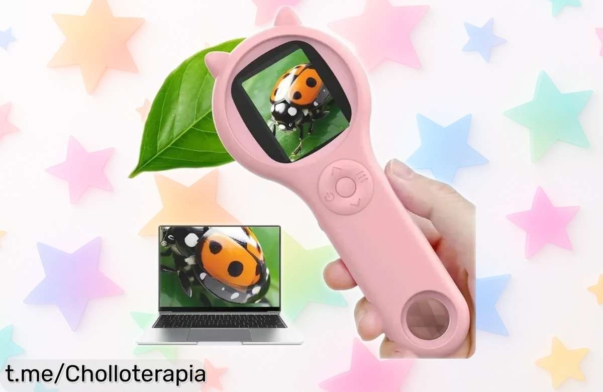 Microscopio digital de mano para niños que despierta la curiosidad, ¡ofertón en su precio de escándalo y listo para hacer sonar sus risas mientras aprenden jugando!