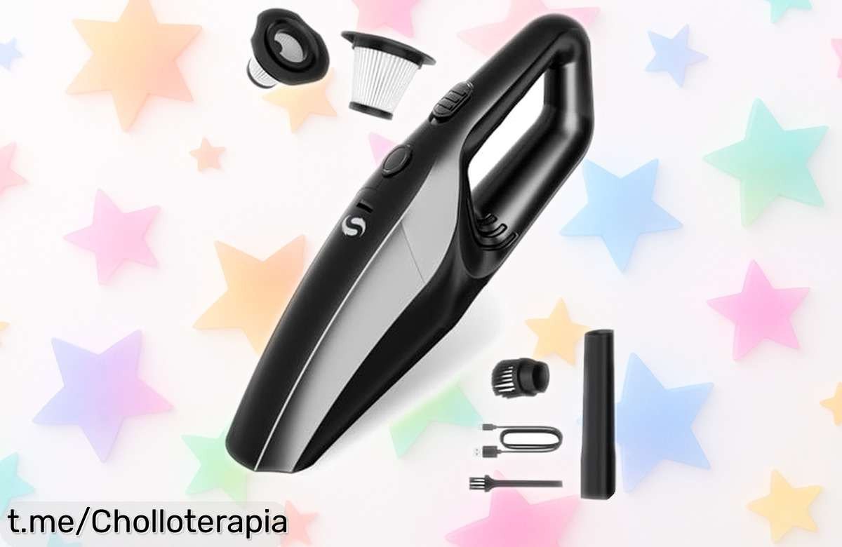 Mini aspiradora de mano Servomaster a precio loco, ligera y potente para limpieza exprés en casa o coche; aprovecha este ofertón antes de que se acabe y siente la satisfacción de un hogar limpio.