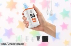 Mini bomba de aire eléctrica portátil con linterna integrada: inflado súper rápido y sin complicaciones, ¡artículo reventón que no puedes dejar pasar!