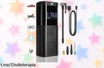 Mini compresor de aire portátil Servomaster: infla rápido y se apaga solo, ¡un precio loco que no puedes dejar pasar! Ten siempre el chollazo listo en tu coche o moto.