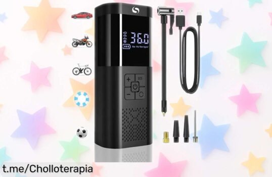 Mini compresor de aire portátil Servomaster: infla rápido y se apaga solo, ¡un precio loco que no puedes dejar pasar! Ten siempre el chollazo listo en tu coche o moto.