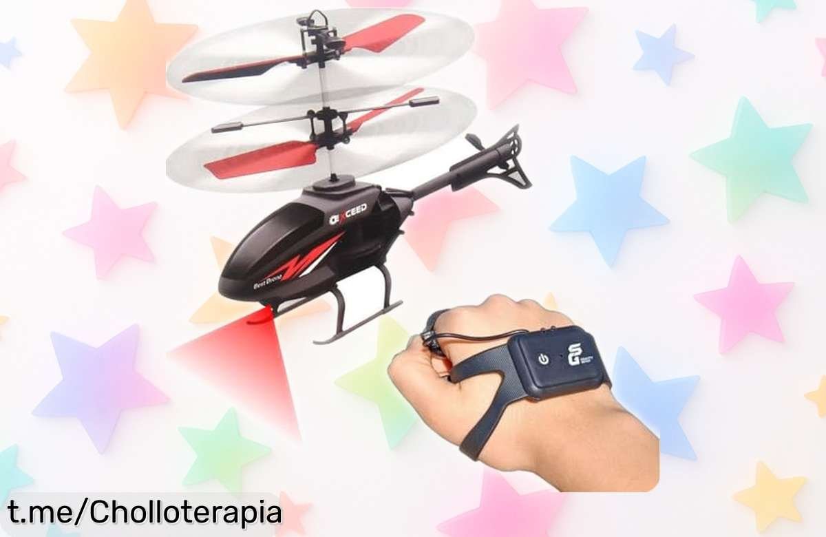 Mini helicóptero teledirigido para niños, fácil de volar y super divertido, ¡rebajado a un precio increíble para que tus peques vuelen la imaginación en casa!