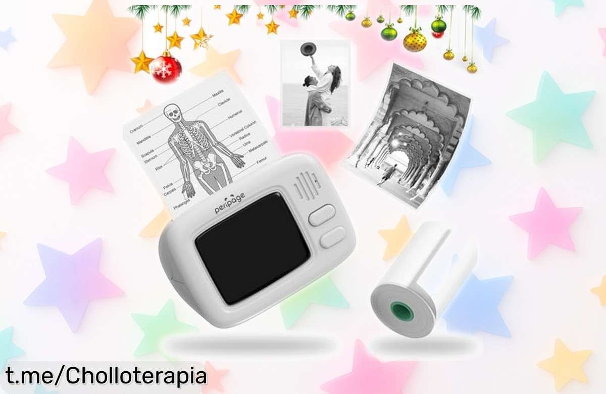 Mini impresora térmica PeriPage para móvil a un precio de escándalo: imprime tus recuerdos al instante y lleva la diversión contigo donde sea, ¡no te quedes sin ella!