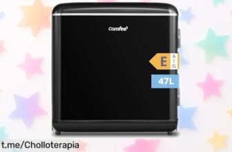 Mini nevera compacta Comfee RCD50BL2EURT, diseño retro en oferta increíble, llévala a casa o la oficina y enfría rápido al mejor precio del mercado ¡No dejes pasar esta oportunidad!