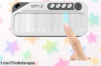 Mini piano de juguete portátil con luces y sonidos: el chollazo que hará vibrar a tus peques estas vacaciones, ¡no te quedes sin el tuyo antes de que se agoten!
