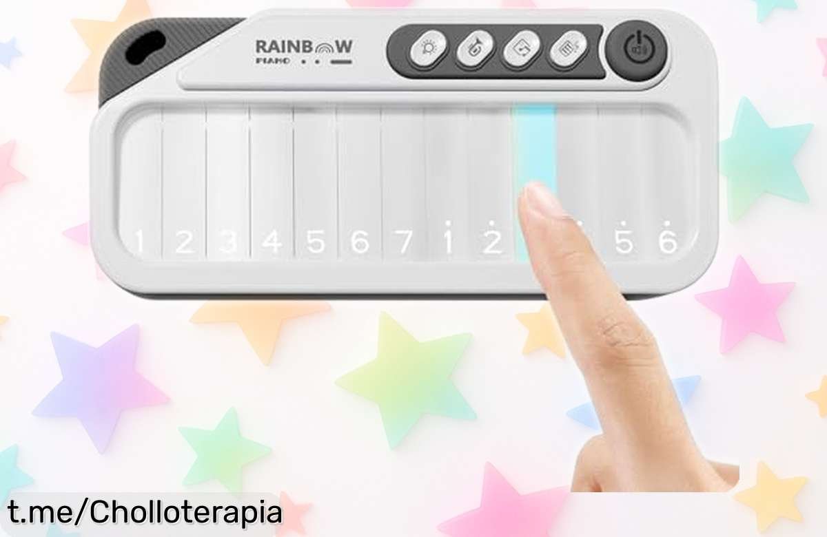 Mini piano de juguete portátil con luces y sonidos: el chollazo que hará vibrar a tus peques estas vacaciones, ¡no te quedes sin el tuyo antes de que se agoten!
