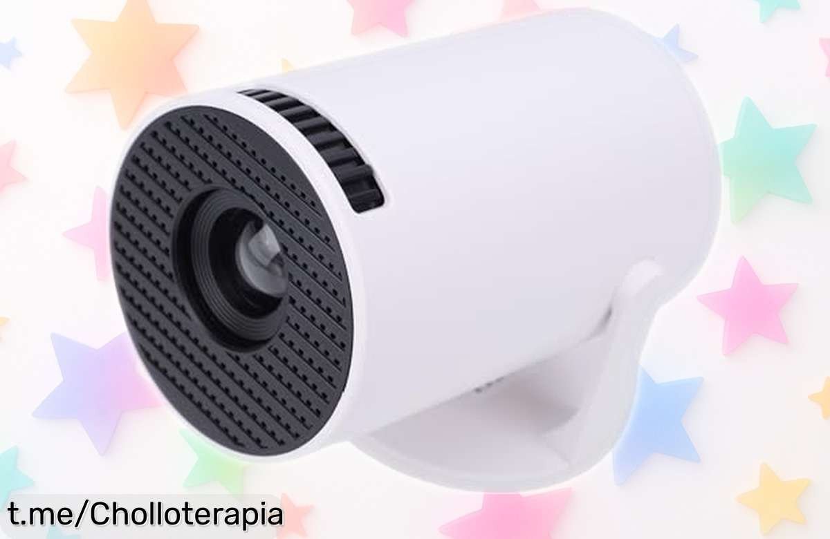 Mini proyector portátil Garsent con giro de 240° y full HD a un precio loco, crea tu propio cine en casa sin complicaciones, ¡no te lo pierdas!