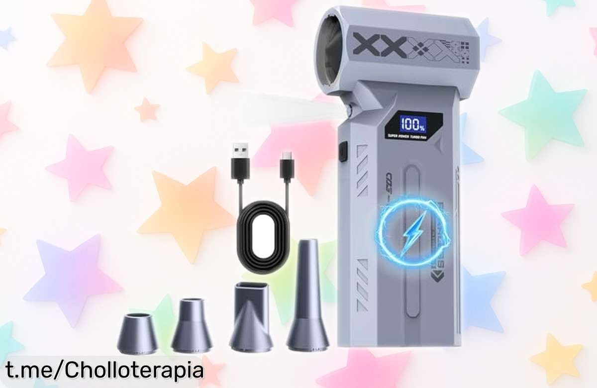 Mini soplador de aire recargable Tomedeks: el super chollo que eliminará el polvo hasta en los rincones más difíciles, ¡aprovéchalo y disfruta de un hogar impecable ya!