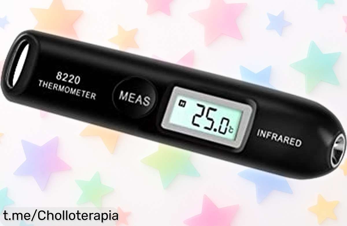Mini termómetro digital infrarrojo sin contacto, descubre la temperatura al instante y cautiva a todos con este precio de ganga que no querrás dejar escapar.