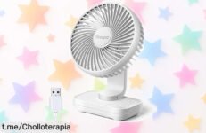 Mini ventilador de mesa OCOOPA súper silencioso USB con 4 velocidades, ofertón irresistible que volará del stock - no dejes pasar esta oportunidad única y aleja el calor ya mismo.