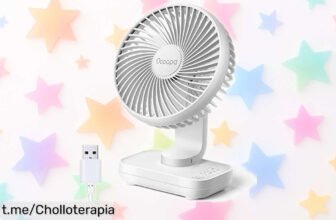 Mini ventilador de mesa OCOOPA súper silencioso USB con 4 velocidades, ofertón irresistible que volará del stock - no dejes pasar esta oportunidad única y aleja el calor ya mismo.