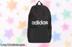 Mochila clásica de adidas para llevar todo lo que quieres, con correas ajustables y material resistente; ¡ofertón sorprendente que no puedes dejar pasar!