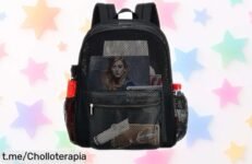 Mochila de malla transparente, ligera y resistente para college o playa a un precio que te va a dejar boquiabierto; ¡no dejes escapar este super chollo!