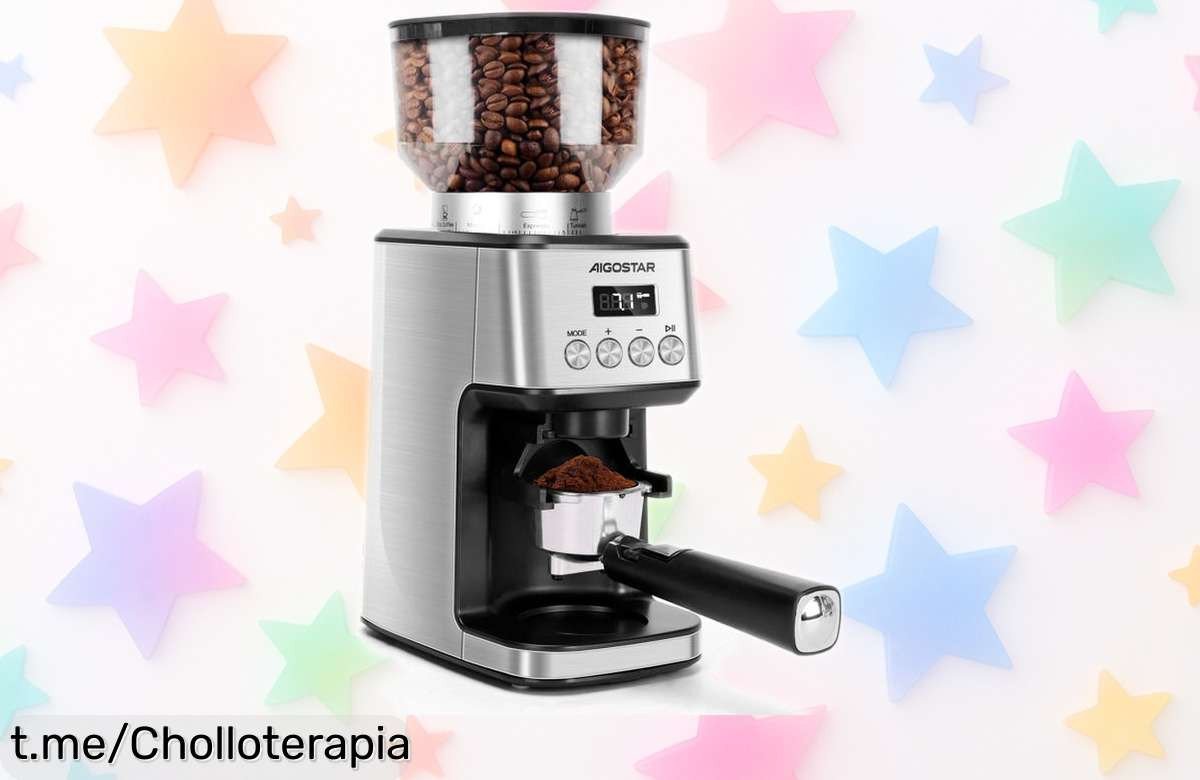 Molinillo eléctrico de café Aigostar, un ofertón que convierte tu rutina en magia: ¡saca el barista que llevas dentro ya!