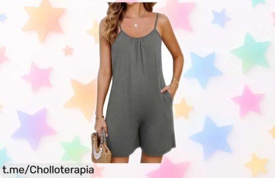 Mono corto de pierna ancha Niwicee con bolsillos que renueva tu estilo a un precio de ganga: ¡No te quedes sin el look perfecto para cada plan!