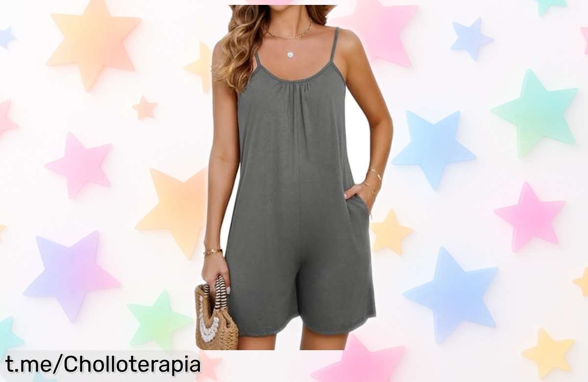 Mono corto de pierna ancha Niwicee con bolsillos que renueva tu estilo a un precio de ganga: ¡No te quedes sin el look perfecto para cada plan!