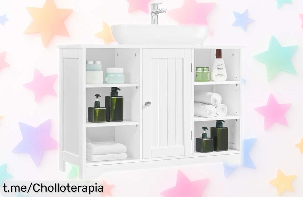 Mueble para baño de suelo Yaheetech, el ofertón ideal con estantes ajustables y diseño impecable que te ayudará a tener todo ordenado, ¡aprovecha esta oportunidad única ahora mismo!