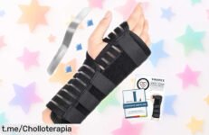 Muñequera YOLONCE para túnel carpiano que sujeta sin apretar y mantiene tu mano seca ¡Oferta loca! Aprovecha este chollazo antes de que se acabe y cuida tus manos como mereces.