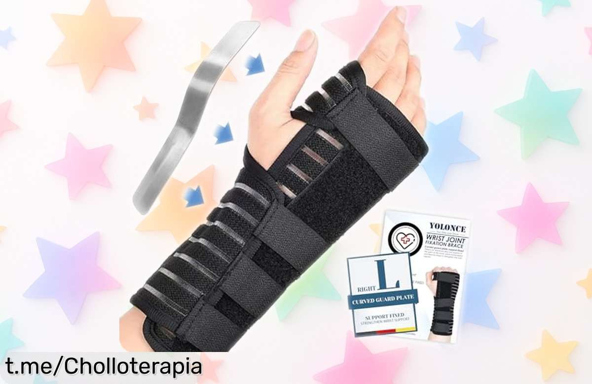 Muñequera YOLONCE para túnel carpiano que sujeta sin apretar y mantiene tu mano seca ¡Oferta loca! Aprovecha este chollazo antes de que se acabe y cuida tus manos como mereces.