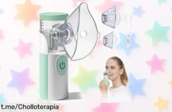 Nebulizador portátil recargable para toda la familia, silencioso y rápido, ¡ofertón irrepetible a un precio que no se puede creer! Respira mejor ahora mismo.