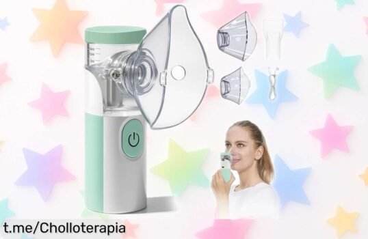 Nebulizador portátil recargable para toda la familia, silencioso y rápido, ¡ofertón irrepetible a un precio que no se puede creer! Respira mejor ahora mismo.