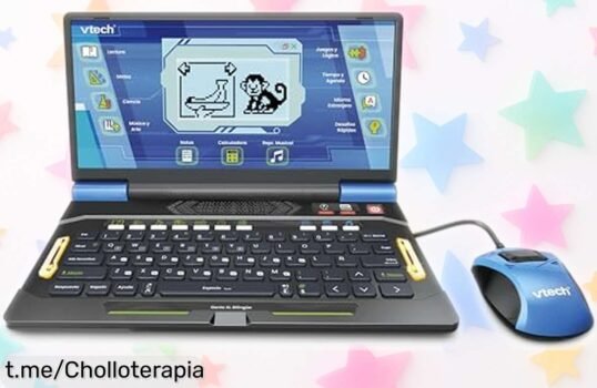 Ordenador interactivo VTech Genio XL bilingüe que enseña jugando a un precio regalado: ¡Más de 164 actividades educativas para aprender sin parar!