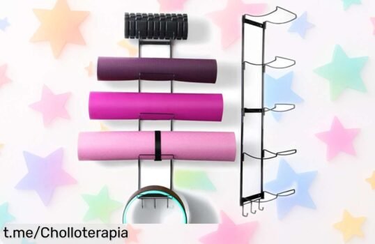 Organiza tu espacio con el soporte de pared MRZZATA para esterillas de yoga, un ofertón irresistible que no querrás dejar pasar y te hará sentir más en control hoy mismo.